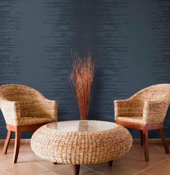 ikat print textured wide width fabric backed vinyl wall covering for commercial interiors - healthcare, hotel, hospitality, retail, marine, office.