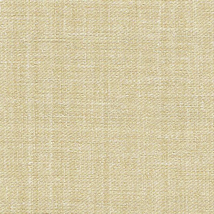 An embossed woven linen textured wallcovering in golden cream colourway