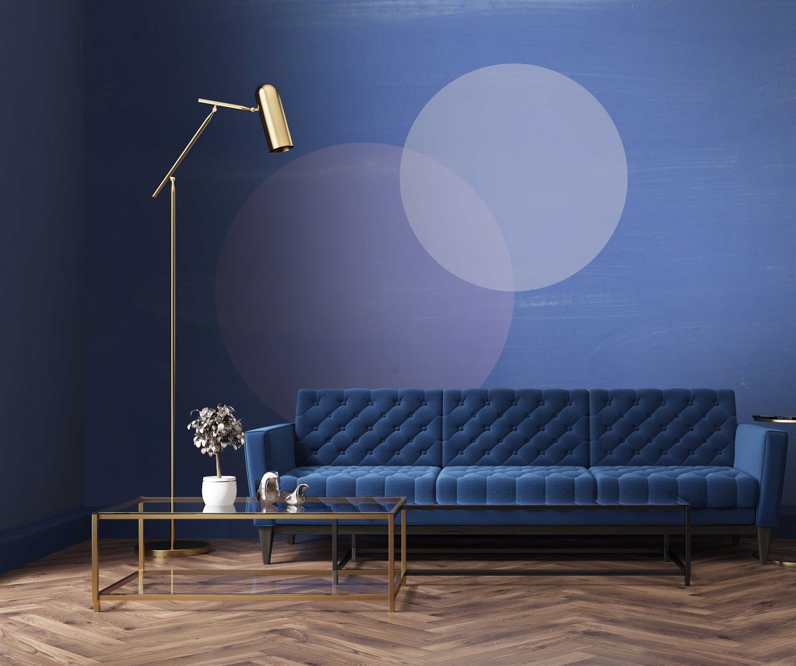 Circles by 2LG is a modern bold wall covering, available in blue, green and pink
