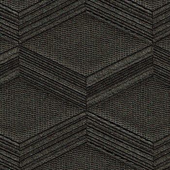 Dark grey wallcovering in a geometric cube design