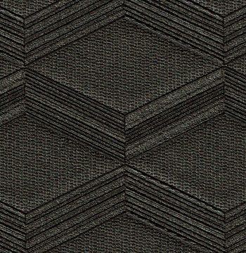 Dark grey wallcovering in a geometric cube design