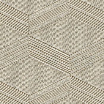 A neutral stone coloured geometric wallcovering