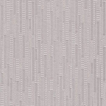 Metallic wallcovering with deeply textured vertical stacked blocks which catch the light from every angle.