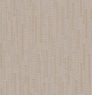 Gold metallic wallcovering with deeply textured vertical stacked blocks which catch the light from every angle.
