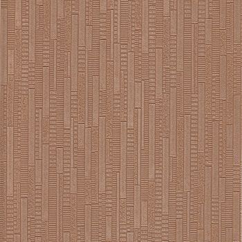 copper metallic wallcovering with deeply textured vertical stacked blocks which catch the light from every angle.