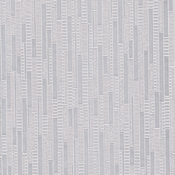 silver metallic wallcovering with deeply textured vertical stacked blocks which catch the light from every angle.