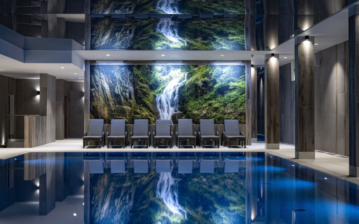 wellness wallcoverings at platinum hotel and spa